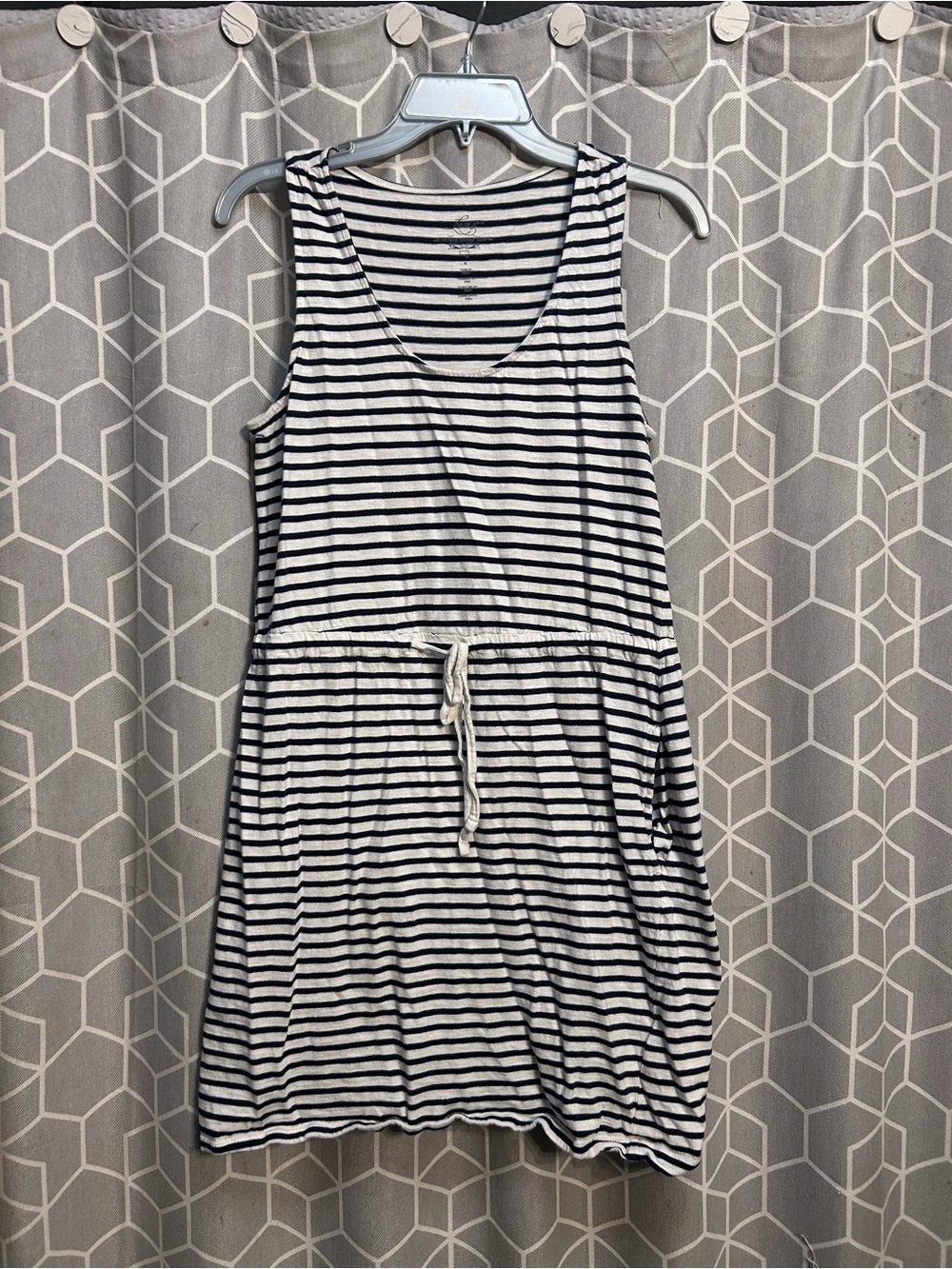 Levi's Black and White Striped Mini Dress